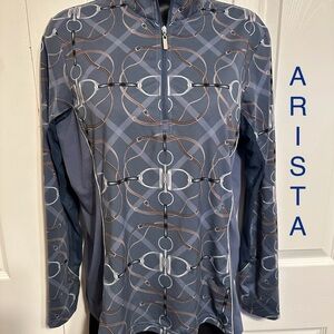 Arista Brio-Tek Equestrian 1/4 Zip Sun Shirt w/ Stirrup Design - Women’s Large